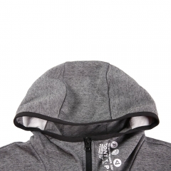 Peak Mens Knitted Hoodie Long Sleeve Shirt with front Zipper